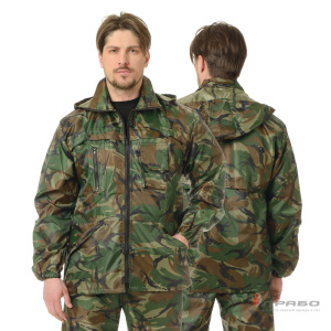 Костюм мужской влагозащитный "Рыбак" камуфлированный (куртка и брюки)