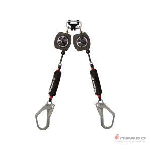Двухплечевое средство защиты втягивающего типа "НВ-02 трос" с карабином «Стальной Монтажный»