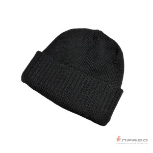 Шапка зимняя трикотажная чёрная