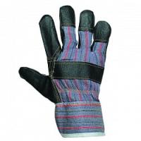 Перчатки комбинир. кожаные