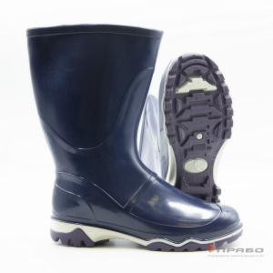 Сапоги женские ПВХ с усиленной подошвой "Дюна 340" тёмно-синие