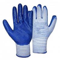 Перчатки нейлоновые с нитриловым покрытием (полоса Лайт)
