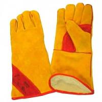 Краги усиленные спилковые утепленные жёлтые