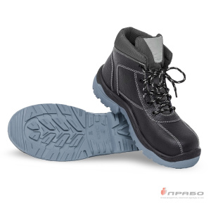 Ботинки кожаные "Барс А-5" с подошвой ПУ/ТПУ и КП чёрные