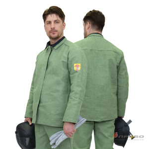 Костюм сварщика брезентовый хаки с усилительными элементами (куртка и брюки)