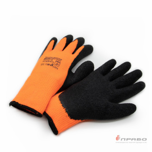 Перчатки акриловые утеплённые Scaffa NM007-OR/BLK (1/2 вспененный латекс)