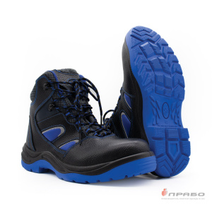 Ботинки рабочие "Просэйф-25Т" с подошвой ПУ/ТПУ и КП чёрный/синий