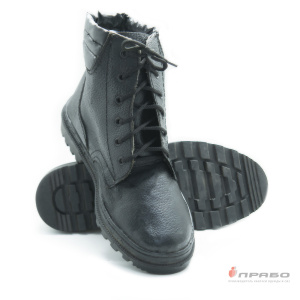 Ботинки бортопрошивные с подошвой ПУ и укрепленным подноском чёрные