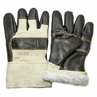 Перчатки Утепл. комбинир. кожаные