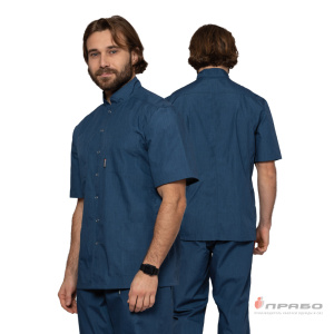 Куртка медицинская мужская "Медик" джинс