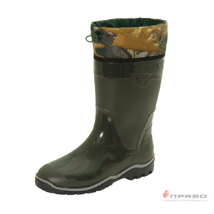 Сапоги мужские ПВХ арт. 146Н оливковые (35 см с надставкой)