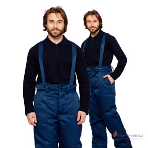 Брюки мужские утеплённые "Стандарт" тёмно-синие