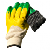 Перчатки хб с латексом, 2-й облив ЭКСТРА утеплённые