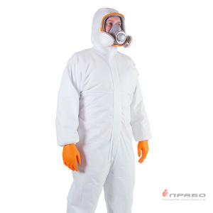 Комбинезон одноразовый защитный JPC58 белый с капюшоном (неофит)