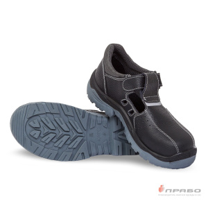 Сандалии кожаные "Барс-А-7" с подошвой ПУ/ТПУ и КП чёрные