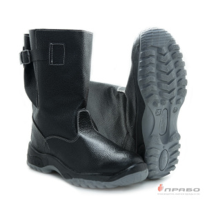 Сапоги кожаные "Викинг" с подошвой ПУ/ТПУ и МП чёрные