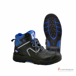Ботинки кожаные "Скорпион-Трекбот-1801" с подошвой ПУ/нитрил и КП чёрные