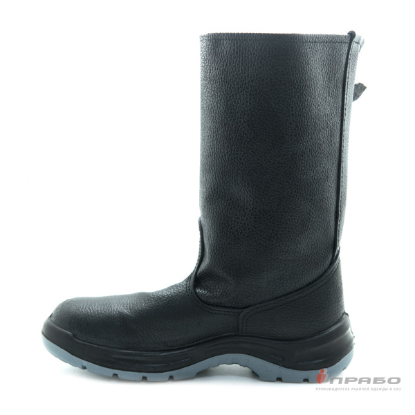 Сапоги кожаные "Викинг" с подошвой ПУ/ТПУ и металлическим подноском чёрные
