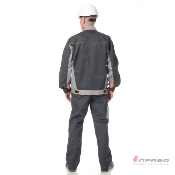 Костюм мужской "Бренд 2" тёмно-серый/светло-серый (куртка и полукомбинезон)