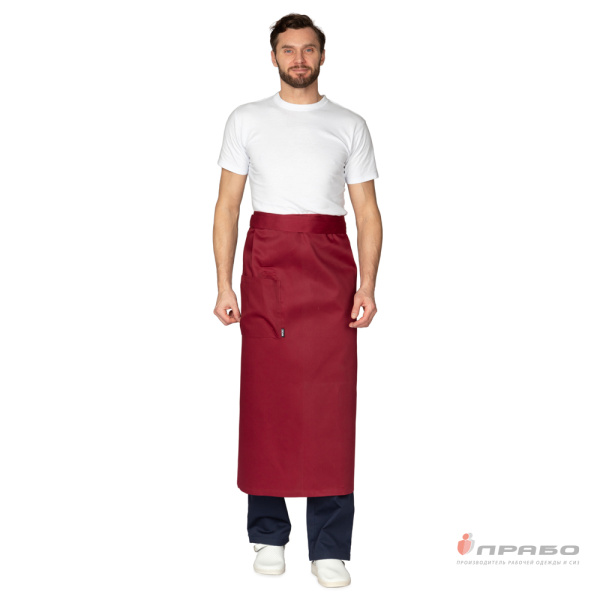 Передник поварской бордовый