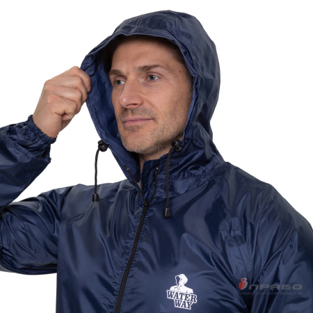 Костюм влагозащитный "Тайфун" синий с ПВХ-покрытием (куртка и брюки)