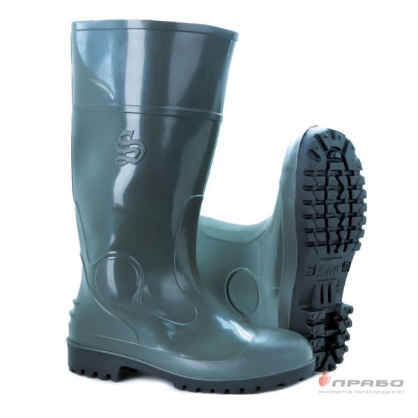 Сапоги резиновые с металлическим подноском оливковые