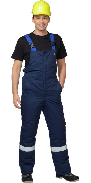 Костюм СИРИУС-БОСТОН куртка, п/к т.синий с васильковой и чёрной отд.