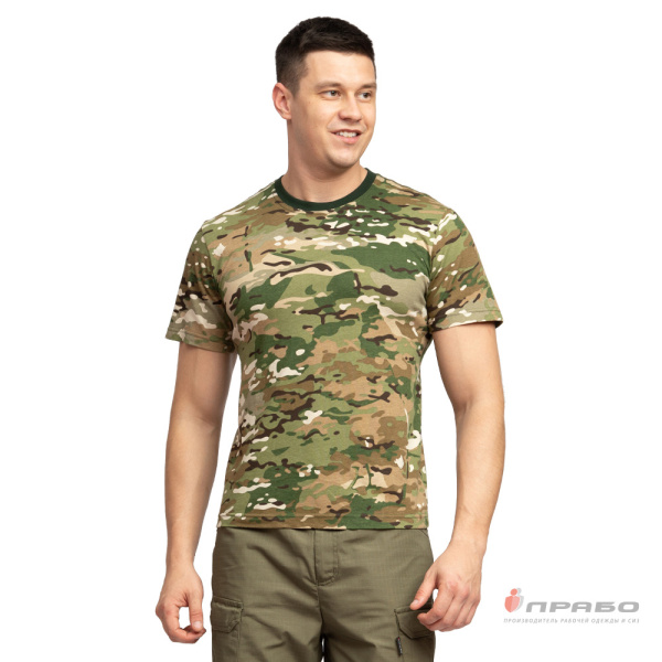 Футболка трикотажная камуфляжная мультикам