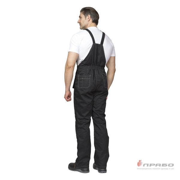 Полукомбинезон мужской "Бренд" чёрный