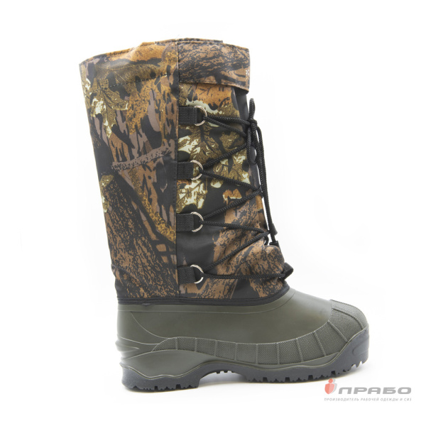 Бахилы рыбацкие шипованные на галоше из ПВХ арт. 133/01ШУ (44 см) оливковый/кмф