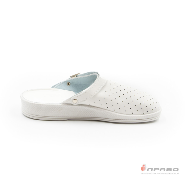 Сабо из искусственной кожи мужские белые