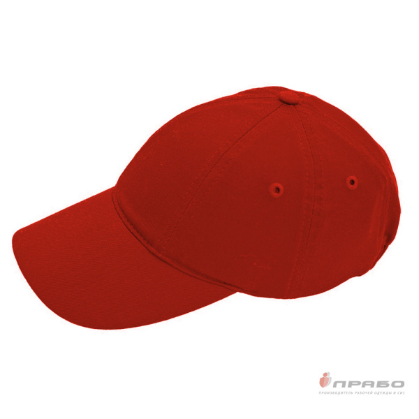 Каскетка защитная из 100% хлопка с вставкой из ABS-пластика красная