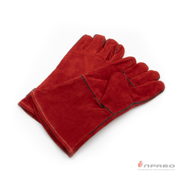 Краги спилковые пятипалые "Трек Кевлар" для сварщика