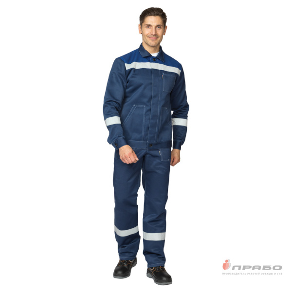Костюм мужской "Пантеон СОП" синий/василёк (куртка и брюки)