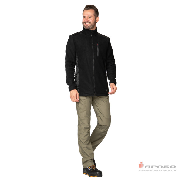 Куртка "Кеми" флисовая без капюшона чёрная