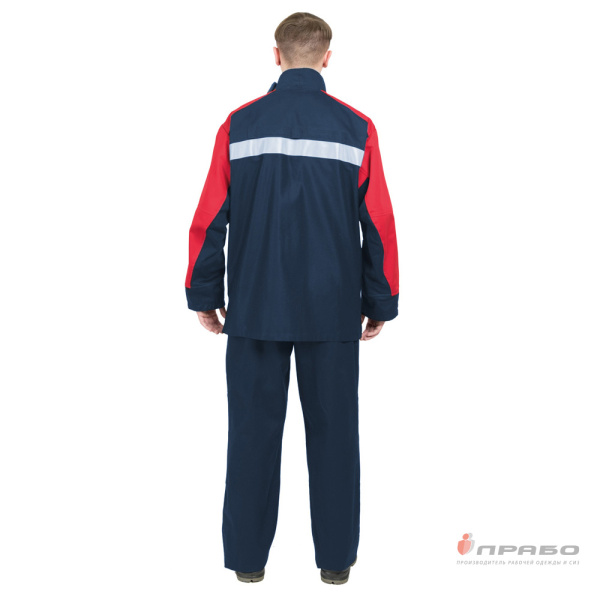 Костюм огнестойкий "Гектор" синий/красный 1 класса защиты (куртка и брюки)