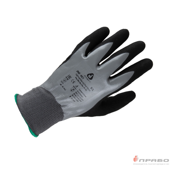 Перчатки полиэфирные с двухслойным нитриловым покрытием Jeta Safety JNF-401 Ultra Tech