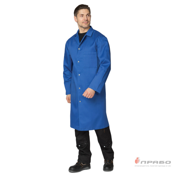 Халат мужской "Ф-8" васильковый