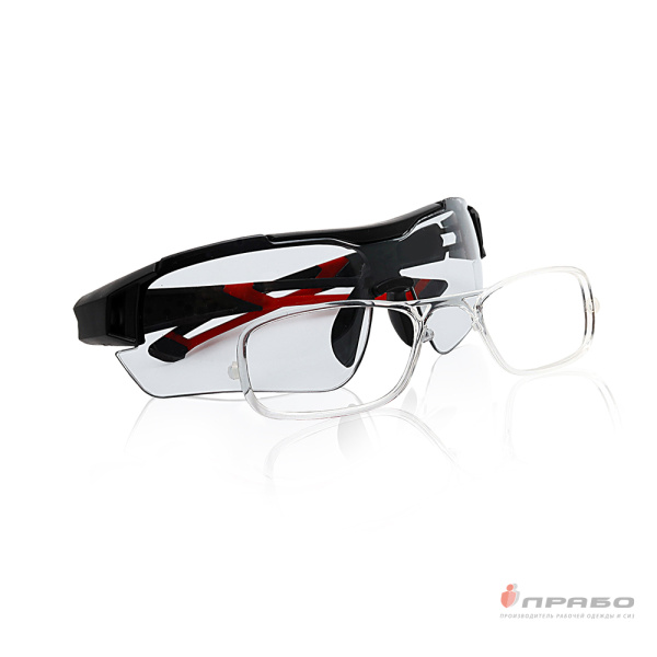 Очки защитные открытые антизапотевающие с двухсторонним покрытием "Дуэт" дымчатые