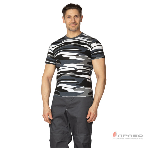Футболка трикотажная камуфляжная город