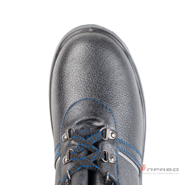 Полуботинки кожаные "Кросс-23" с подошвой ПУ и МП чёрные