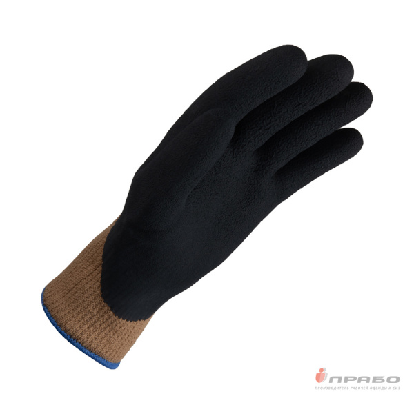 Перчатки полиэфирные  утеплённые с 3/4 губчатым латексным покрытием Jeta Safety JLW-201
