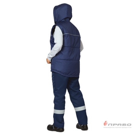 Жилет универсальный утеплённый "Кама" тёмно-синий