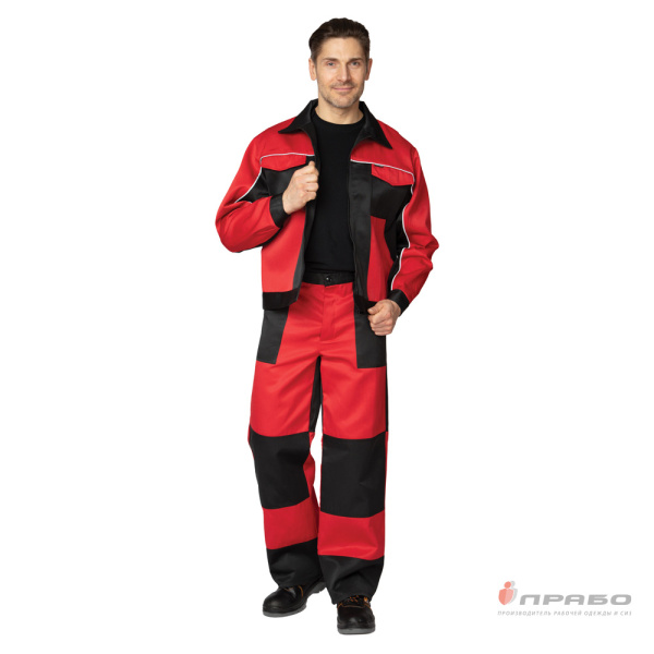 Костюм мужской "Бригадир" для работы на стройке (куртка и брюки)