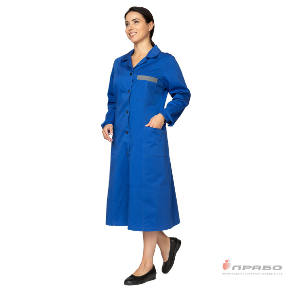 Халат женский "Ф-56" васильковый