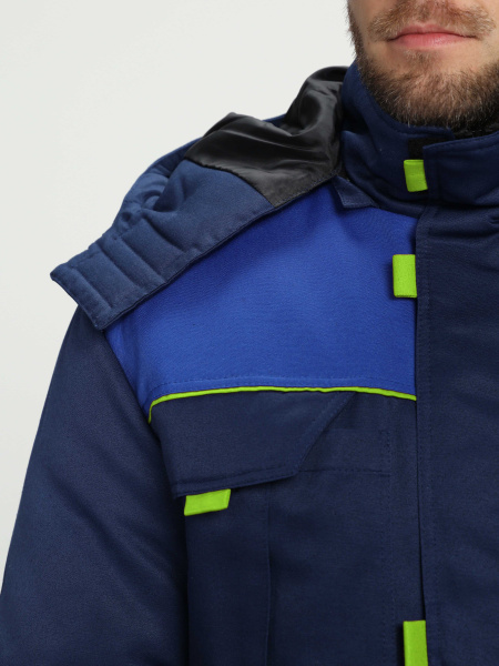 Костюм зимний Фаворит-1 (тк.Смесовая,210) брюки, т.синий/васильковый