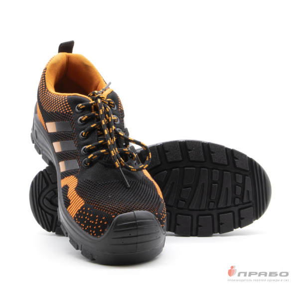 Полуботинки "Просэйф-731" с подошвой ПУ и КП чёрный/оранжевый