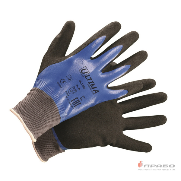 Перчатки нейлоновые с двойным нитриловым покрытием Ultima ULT850