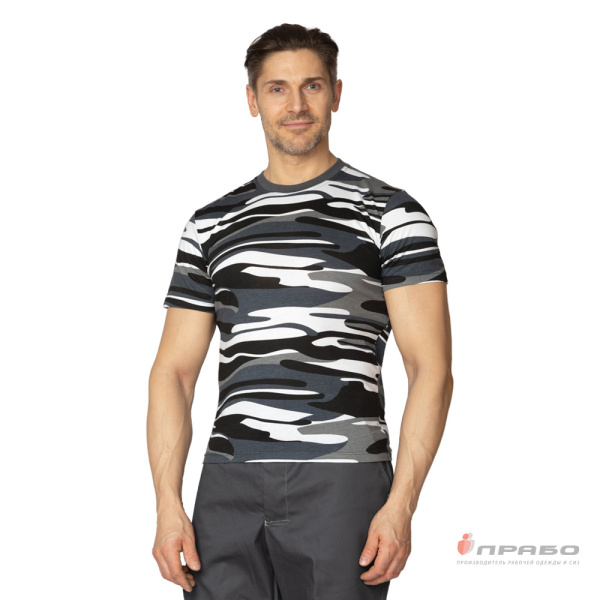 Футболка трикотажная камуфляжная город