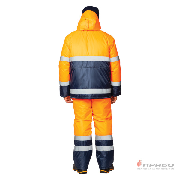 Костюм утеплённый "Спектр 2" оранжевый/синий (куртка и полукомбинезон)